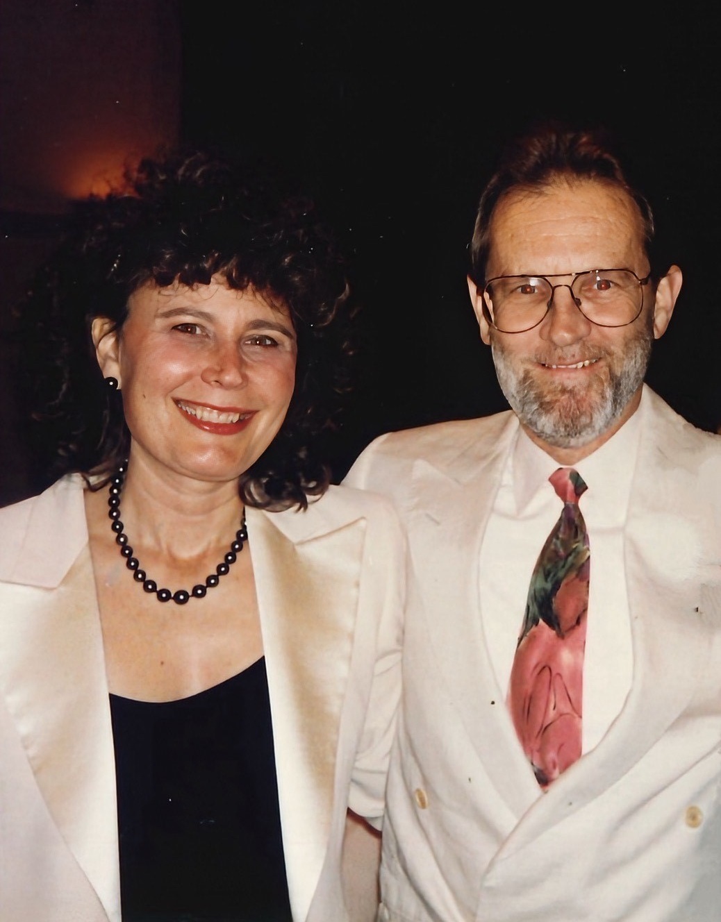 Guy and Jeanine Saperstein at the firm’s holiday party in December 1994